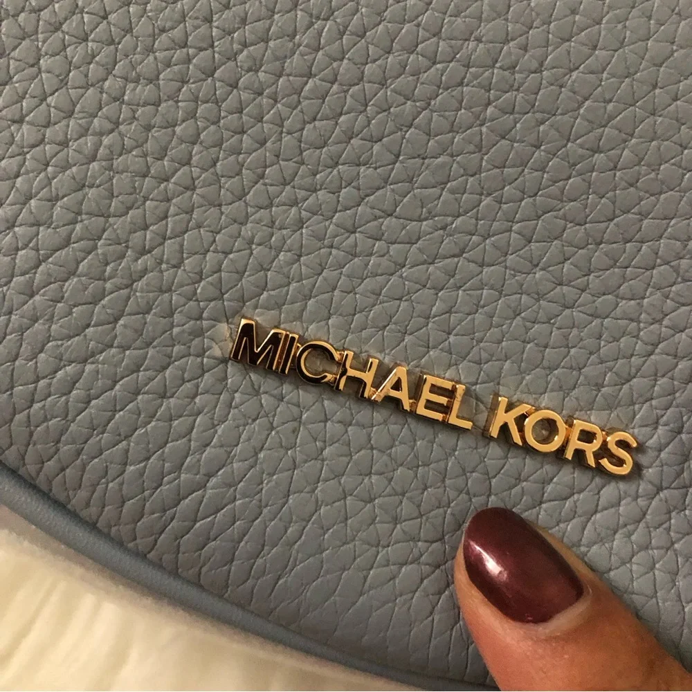 Michael Kors Dover Small Leather Crossbody Bag - Picture 9 of 13